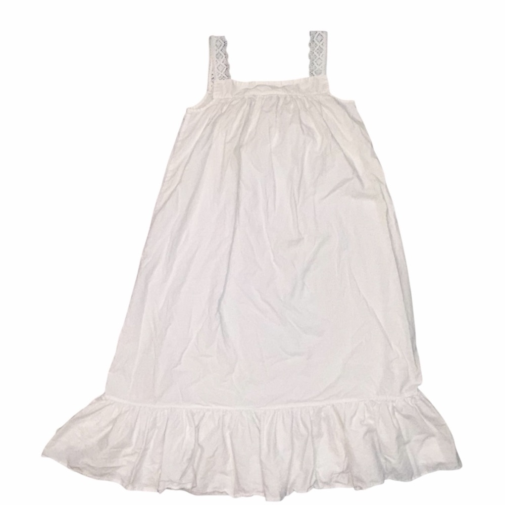 Vintage Victoria’s Secret 90’s White Label Crochet Detail Nightgown Dress Large - Picture 5 of 8